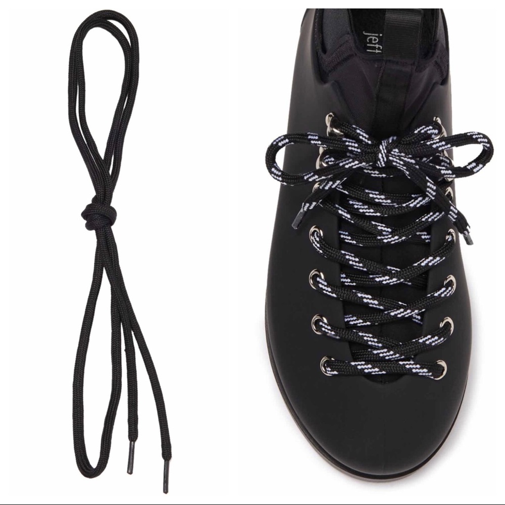 JEFFREY CAMPBELL ANKLE BOOTS LACE UP WATERPROOF BLACK BOOTIES A2C - Picture 7 of 12